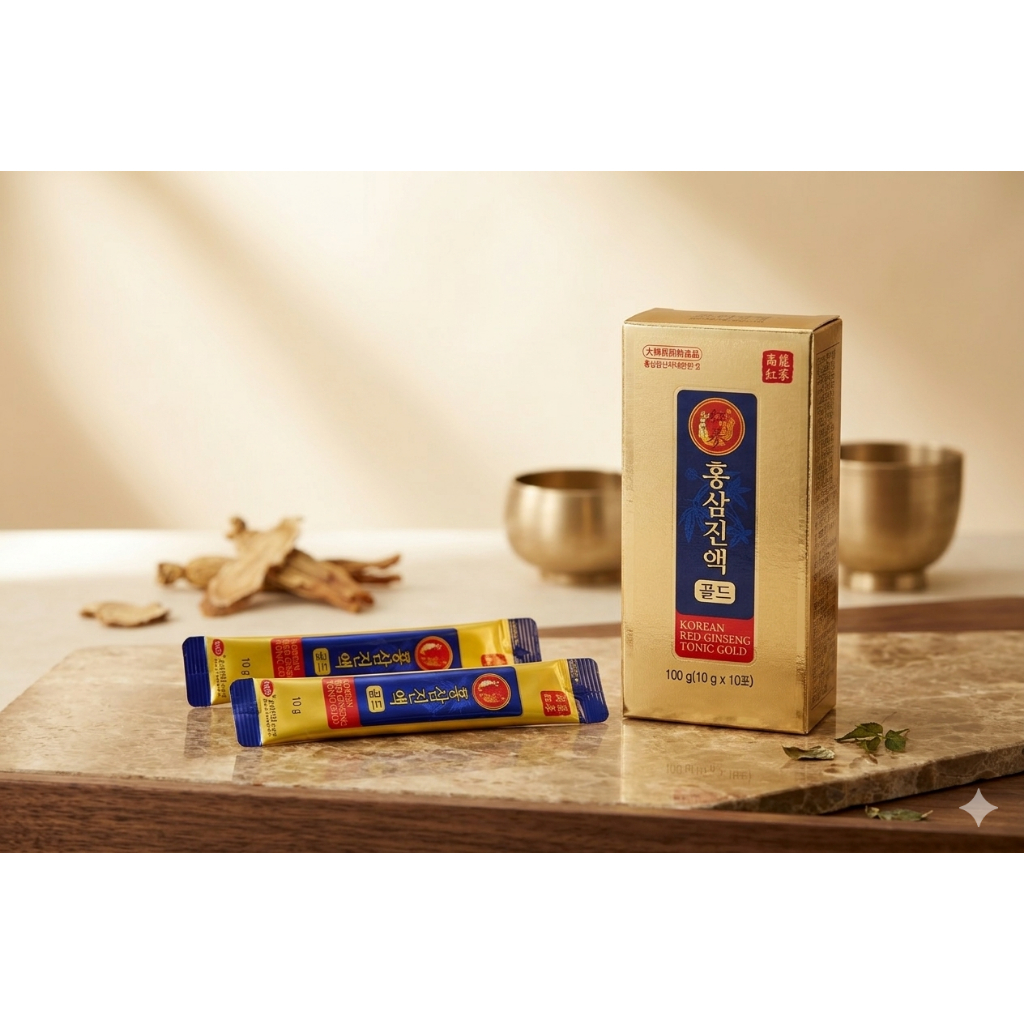 Nước Hồng Sâm Hàn Quốc Tonic Gold- (10g x 10 gói)  Korean Red Ginseng Tonic Gold