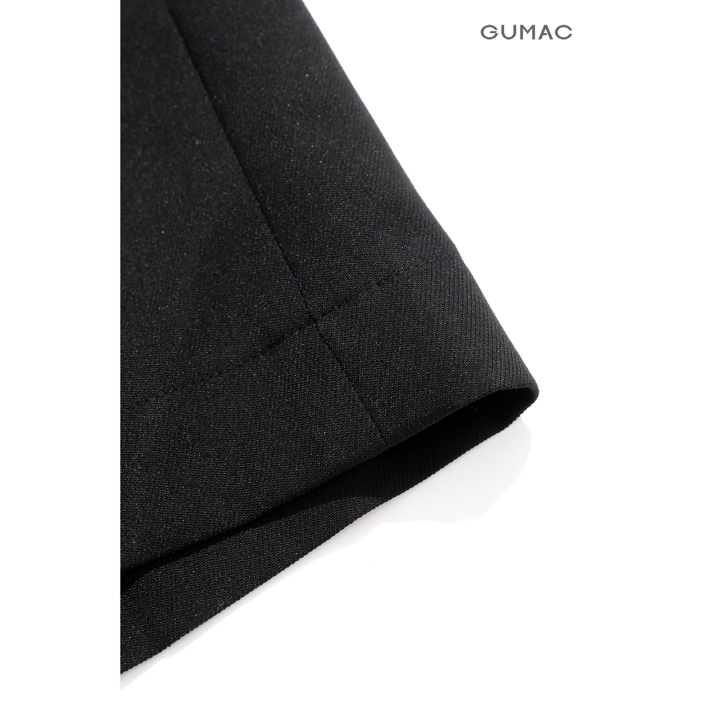Quần Tây Nữ GUMAC Form Ống Thẳng 28cm Tôn Dáng Lưng Cao Phối Nút Kim Loại Thanh Lịch QG03020