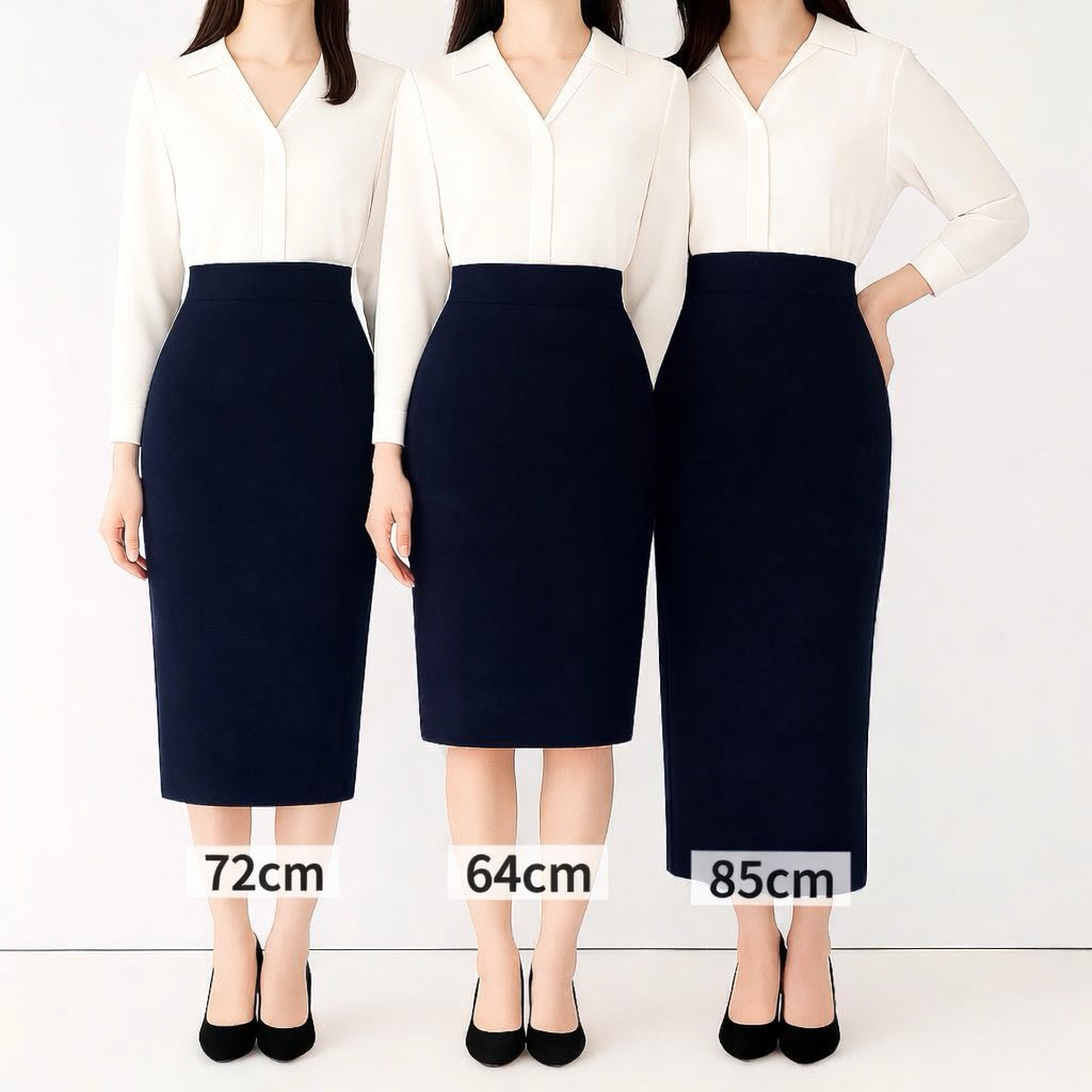 Chân Váy Bút Chì Màu Xanh Than CV02, Cạp Cao Tôn Dáng, Chất Liệu Đẹp.