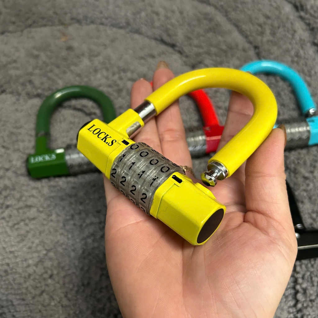 Ổ Khóa Số 4 Vòng Chống Trộm LOCK.S – Không Cần Chìa, Chống Cắt – Dùng Cho Xe Đạp, Vali, Tủ, Balo