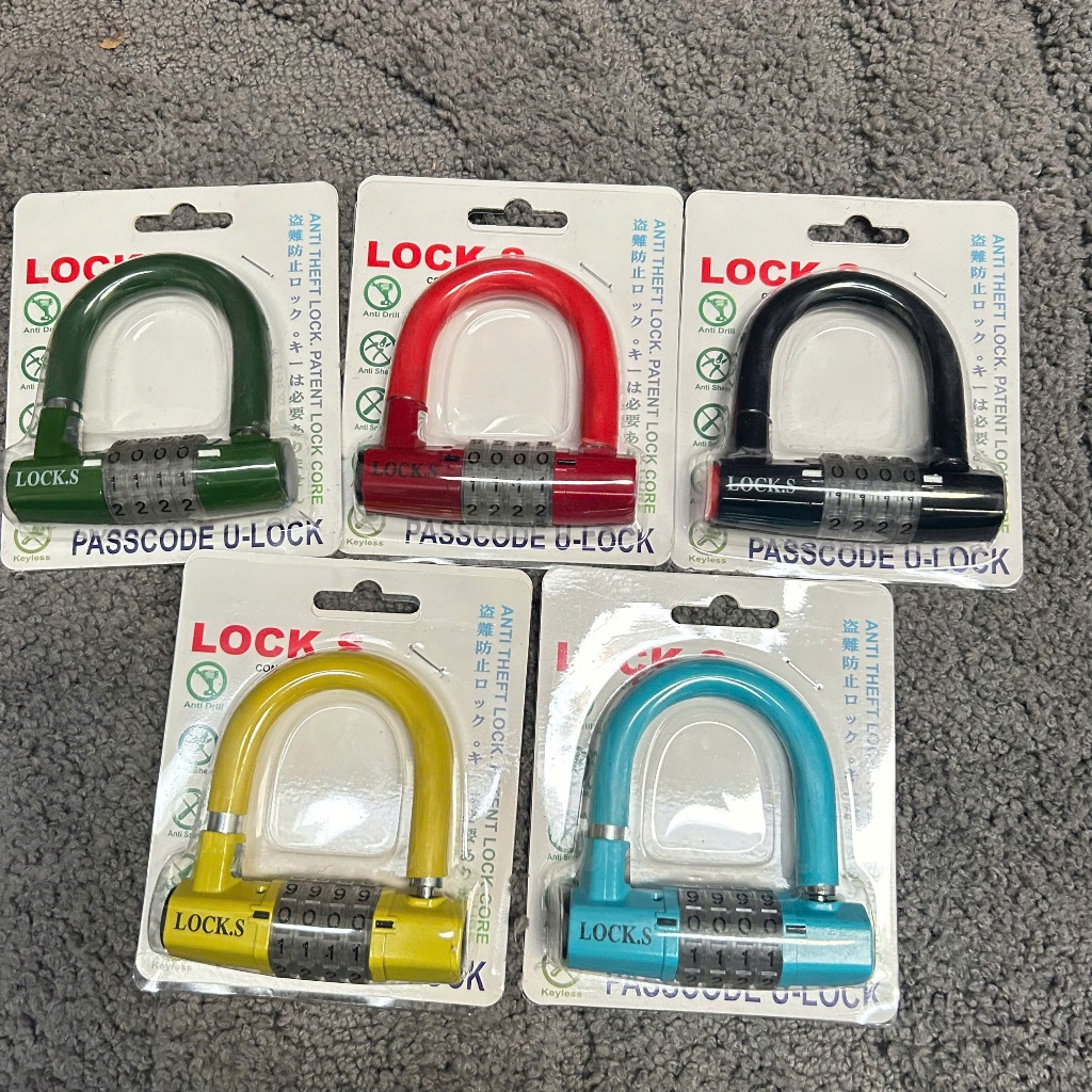 Ổ Khóa Số 4 Vòng Chống Trộm LOCK.S – Không Cần Chìa, Chống Cắt – Dùng Cho Xe Đạp, Vali, Tủ, Balo