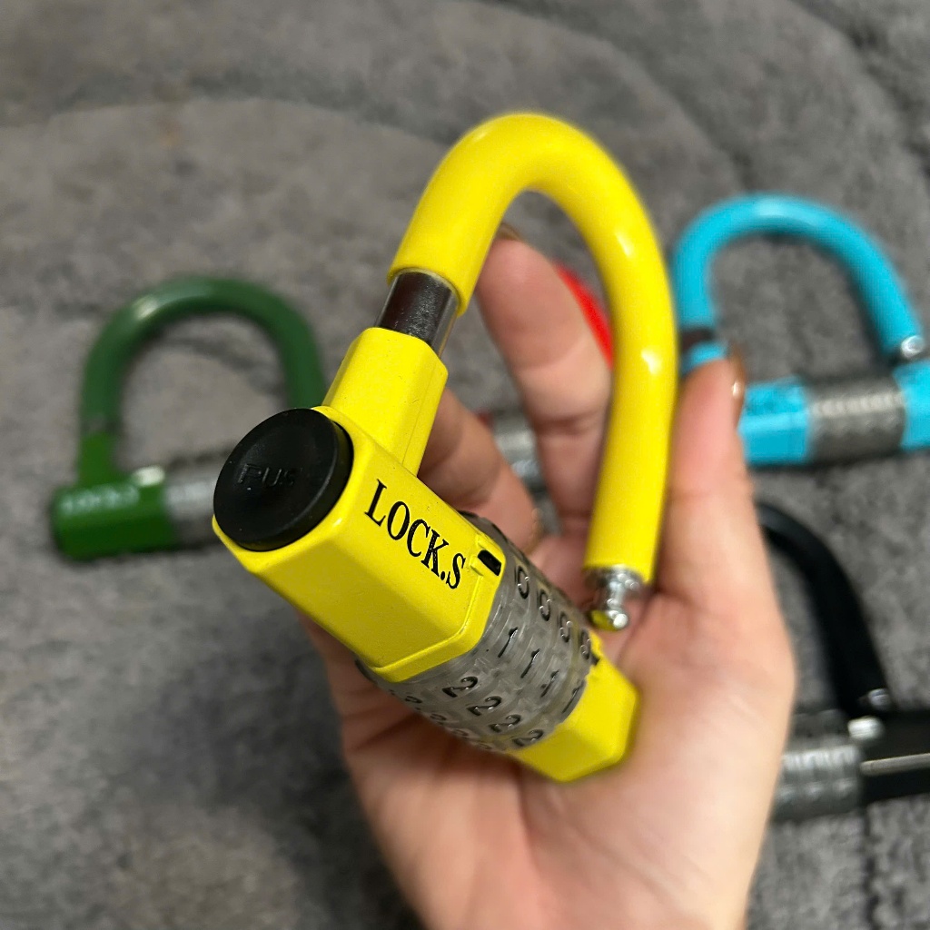 Ổ Khóa Số 4 Vòng Chống Trộm LOCK.S – Không Cần Chìa, Chống Cắt – Dùng Cho Xe Đạp, Vali, Tủ, Balo