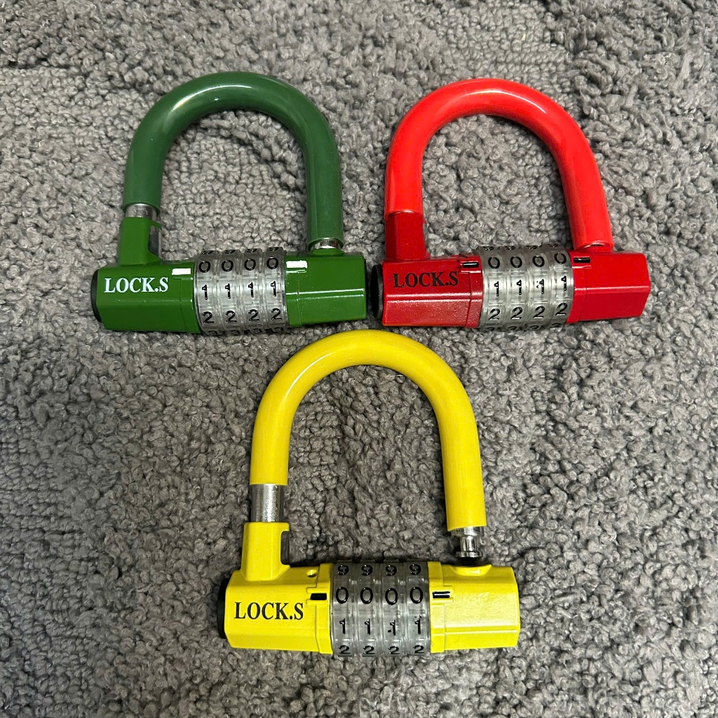 Ổ Khóa Số 4 Vòng Chống Trộm LOCK.S – Không Cần Chìa, Chống Cắt – Dùng Cho Xe Đạp, Vali, Tủ, Balo