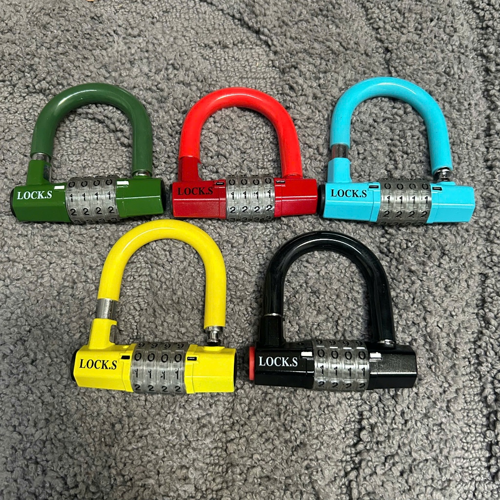 Ổ Khóa Số 4 Vòng Chống Trộm LOCK.S – Không Cần Chìa, Chống Cắt – Dùng Cho Xe Đạp, Vali, Tủ, Balo