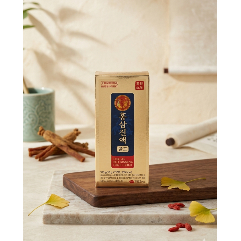 Nước Hồng Sâm Hàn Quốc Tonic Gold- (10g x 10 gói)  Korean Red Ginseng Tonic Gold