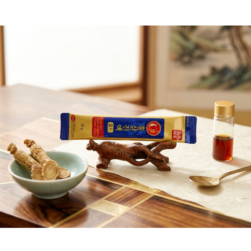 Nước Hồng Sâm Hàn Quốc Tonic Gold- (10g x 10 gói)  Korean Red Ginseng Tonic Gold