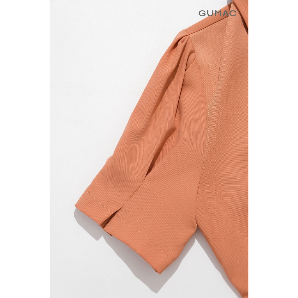 Đầm Công Sở GUMAC Dáng Bút Chì Cổ Vest Cách Điệu Thanh Lịch Sang Trọng LDG0305