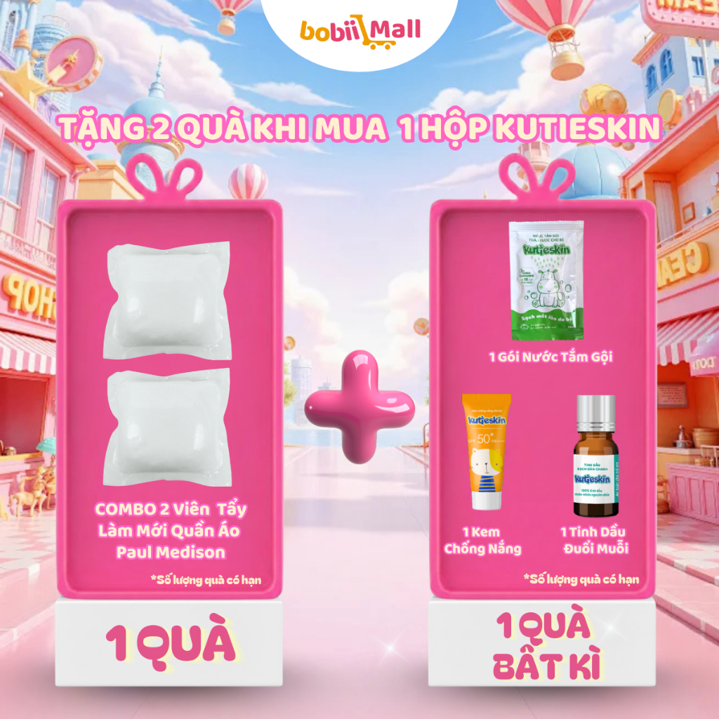 [✨MUA 1 TẶNG 2 QUÀ] Nước Tắm Gội Thảo Dược Cho Bé Kutieskin 200ml Hỗ Trợ Rôm Sảy Hăm Da Chàm Sữa