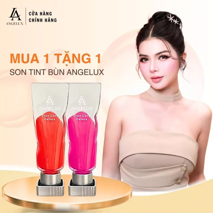 Son Velvet Tint ANGELUX Chất Mịn Nhung, Lên Màu Chuẩn, Mềm Môi, Bền Màu | Mua 1 Tặng 1