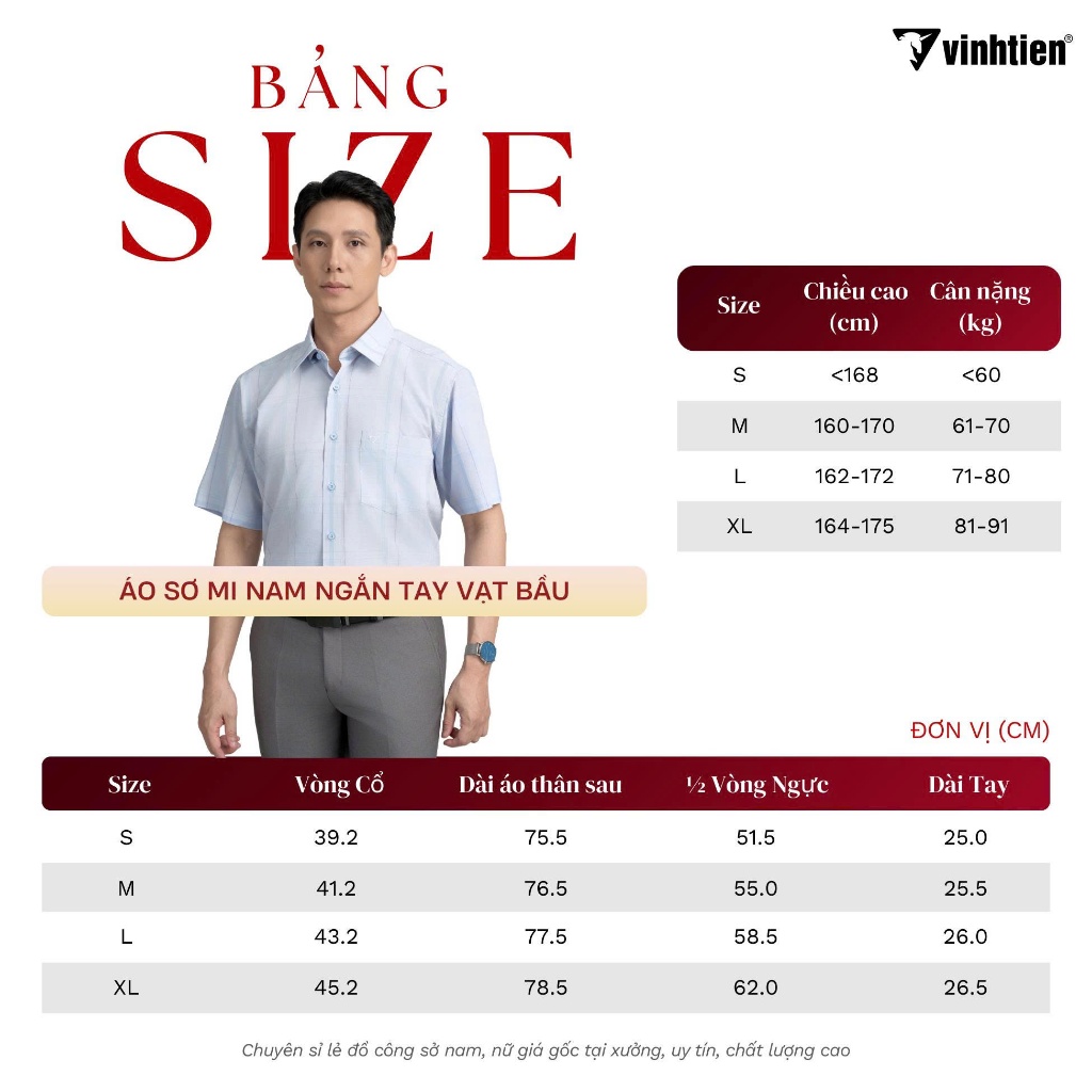 Áo Sơ Mi Nam Ngắn Tay Caro Vải Bamboo Vạt Bầu Form Regular Vĩnh Tiến 435 - Nhiều Màu