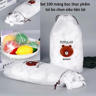 Túi Màng Bọc Thực Phẩm PE- Có Chun Co Giãn Chùm Đầu - Bảo Quản Thực Phẩm Có Thể Tái Sử Dụng