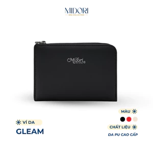 Ví Ngang Nam Nữ Da PU Cầm Tay Gleam Bóp Đựng Tiền Thẻ Nhiều Ngăn Unisex | MIDORI BAG COLLECTION