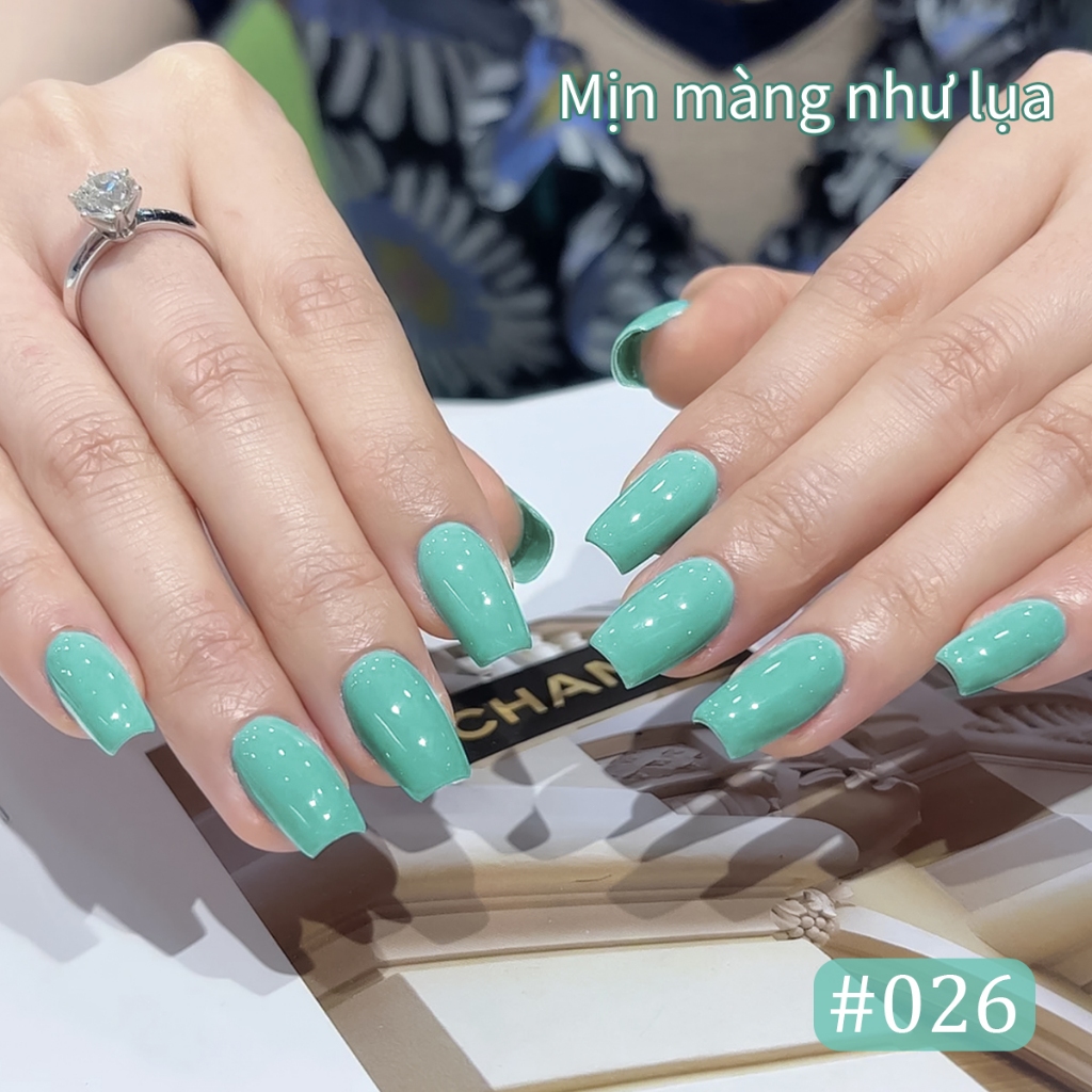 XEIJAYI 10ml - Sơn móng tay dạng gel màu xanh lá cây hồ, độ bão hòa cao, thích hợp cho việc tự làm nghệ thuật vẽ móng.