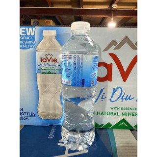 Thùng 24 chai Nước khoáng Lavie 500ml Vị Dịu Nhẹ Phiên Bản Hè Náo Nhiệt