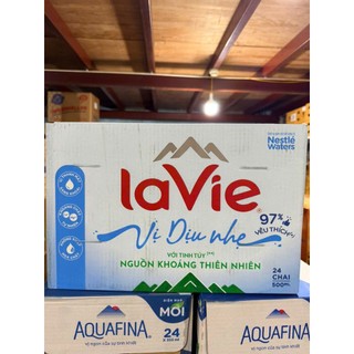 Thùng 24 chai Nước khoáng Lavie 500ml Vị Dịu Nhẹ Phiên Bản Hè Náo Nhiệt