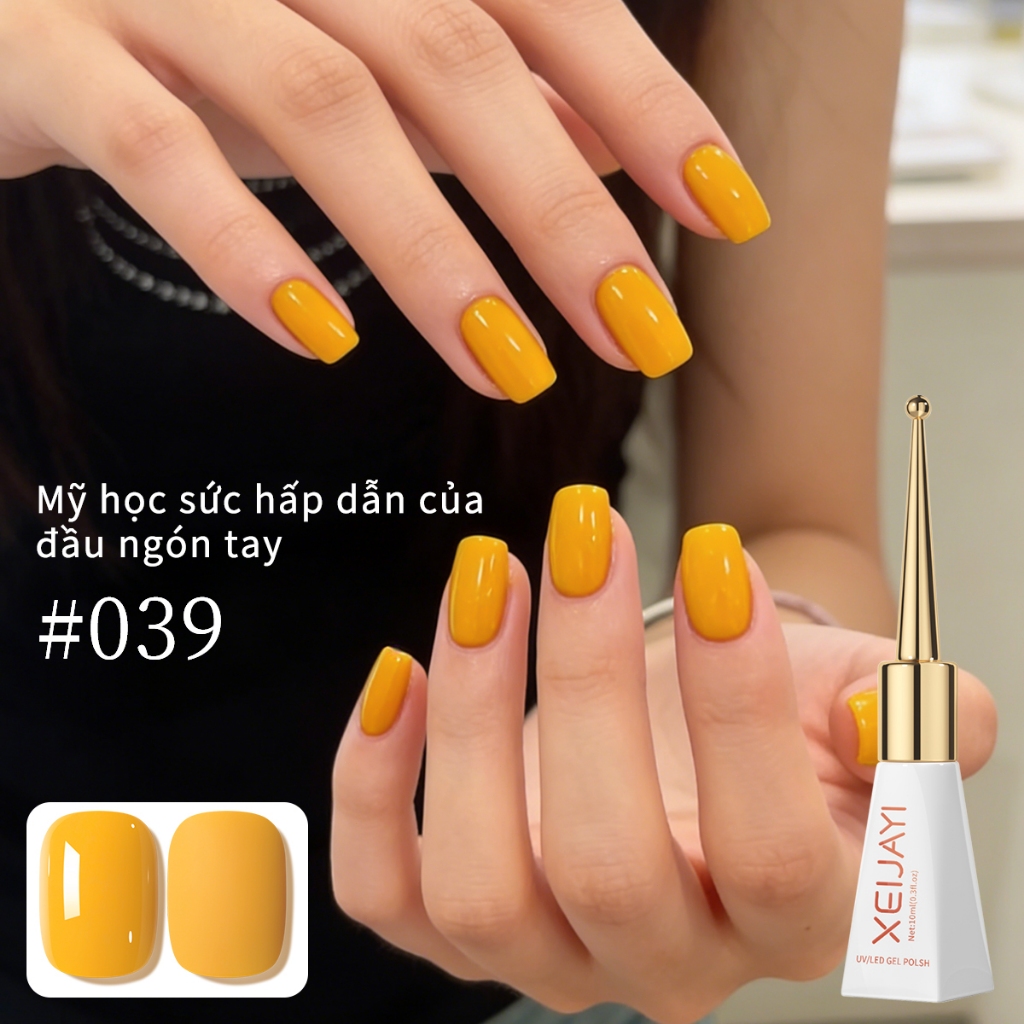 XEIJAYI 10ml-Sơn móng tay dạng gel màu vàng xoài mới, thích hợp sử dụng tại salon và cho mọi tông da