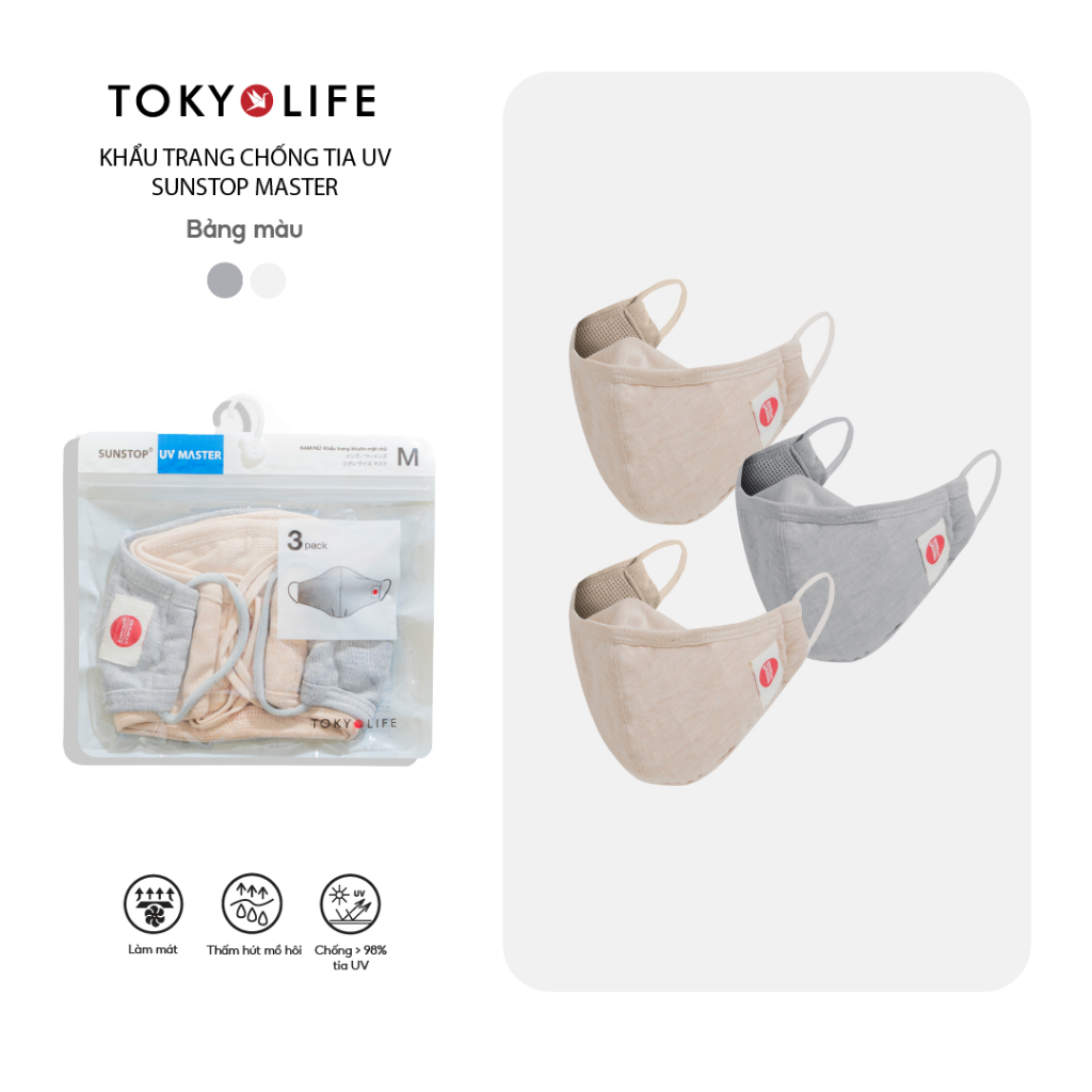 [GIAO MÀU NGẪU NHIÊN] Khẩu Trang Nữ Chống Nắng Chống Tia UV 40000886 - TOKYOLIFE