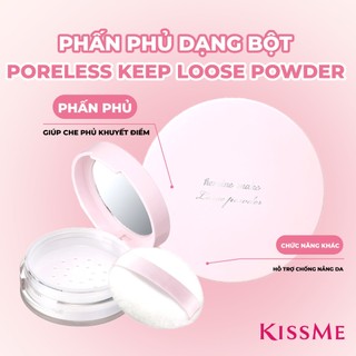 Phấn Phủ Che Khuyết Điểm Kissme Heroine Make Poreless Keep Loose Powder (Dạng Bột - Màu Hồng Da 01)