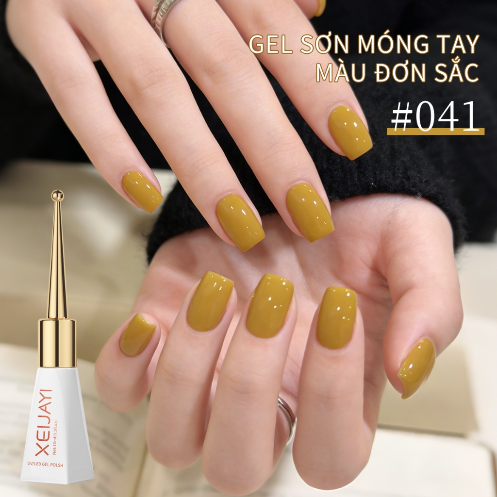 XEIJAYI 10ml- Sơn móng tay dạng gel màu vàng gừng cổ điển, bền màu và thích hợp sử dụng trong salon.