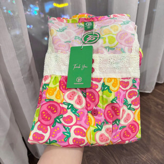 Tole tay dài cổ vuông ren mềm tiểu thư mặc nhà dành cho nữ