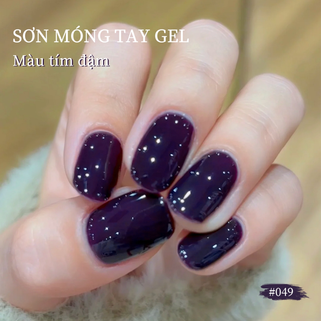 XEIJAYI 10ml - Sơn móng tay dạng gel màu tím đậm, bền màu và rực rỡ, thích hợp cho salon và tự sơn móng tay tại nhà.