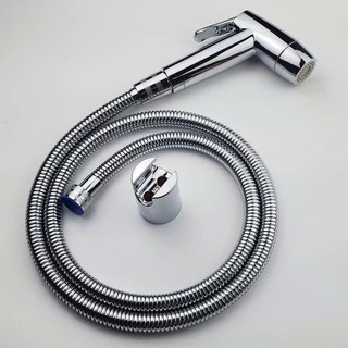 Vòi Xịt Vệ Sinh Bồn Cầu Tăng Áp Kèm Dây 1M2 Và Đế Cài, Vòi Xịt Nhà Vệ Sinh Phòng Tắm Đa Năng