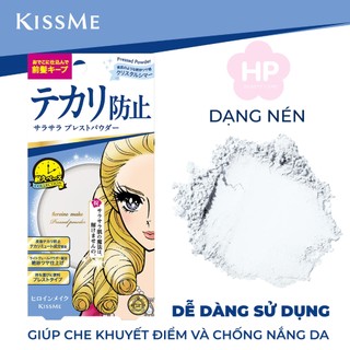 Phấn Phủ Che Khuyết Điểm Kissme Heroine Make Smooth Up Pressed Powder(Dạng Nén - Màu Xanh Pha Lê 01)