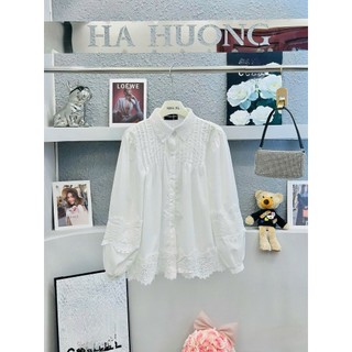 Váy Nữ, Váy Babydoll Nữ, Váy Sơ Mi Babydoll Trắng Ly Ngực Pha Chân Ren Sang Chảnh