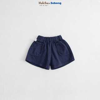 Quần đùi kaki phối túi thật cho bé trai, bé gái phong cách Hàn Quốc Hokiha vải kaki mềm, thoáng mát size 8-17kg QQ37