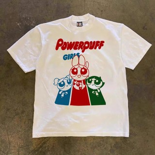 Áo Phông Hè Cổ Tròn Nam Nữ Phối POWEROUFF  3 NHÂN VẬT Phong Cách Trẻ Trung Năng Động cất liệu Cotton Mát Mẻ