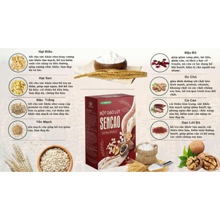 Bột Gạo Lứt Sencao Chính Hãng Cao Cấp Hộp 15 Gói ✅ Bột gạo lứt giảm cân tiêu mỡ an toàn bữa ăn phụ hoàn hảo cho nàng