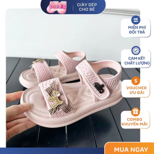 Sandal Bé Gái Quai Bện Cao Cấp, Dép Quai Hậu Công Chúa Đế Bánh Mì Siêu Nhẹ Chống Trơn Trượt Phong Cách Hàn Quốc