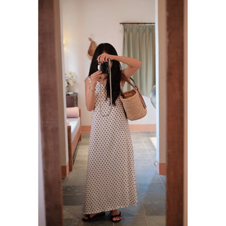 Lia dress - Đầm lụa chấm bi cộc tay Ma Vie