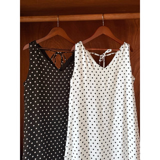 Lia dress - Đầm lụa chấm bi cộc tay Ma Vie