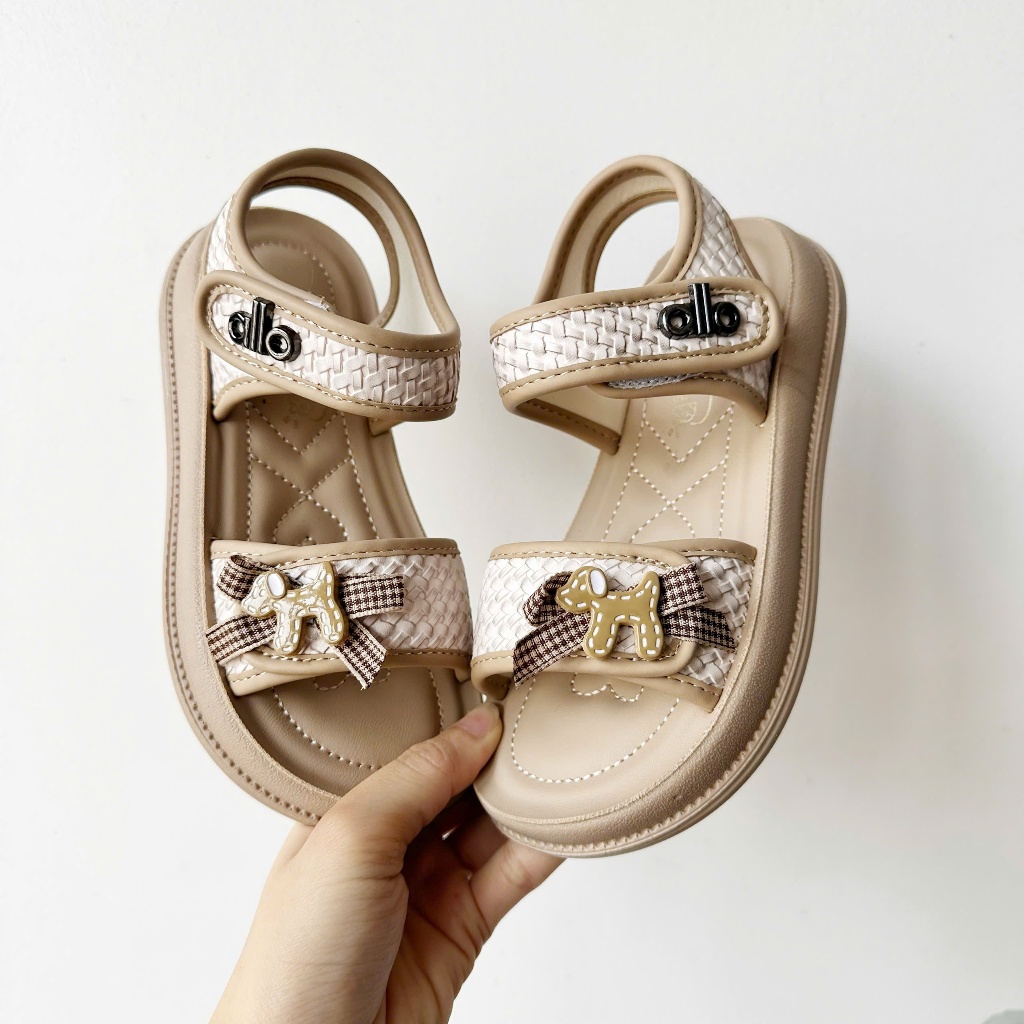 [M180] Sandal Bé Gái Quai Bện Cao Cấp, Dép Quai Hậu Công Chúa Đế Bánh Mì Siêu Nhẹ Chống Trơn Trượt Phong Cách Hàn Quốc