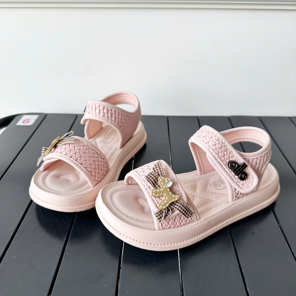 [M180] Sandal Bé Gái Quai Bện Cao Cấp, Dép Quai Hậu Công Chúa Đế Bánh Mì Siêu Nhẹ Chống Trơn Trượt Phong Cách Hàn Quốc