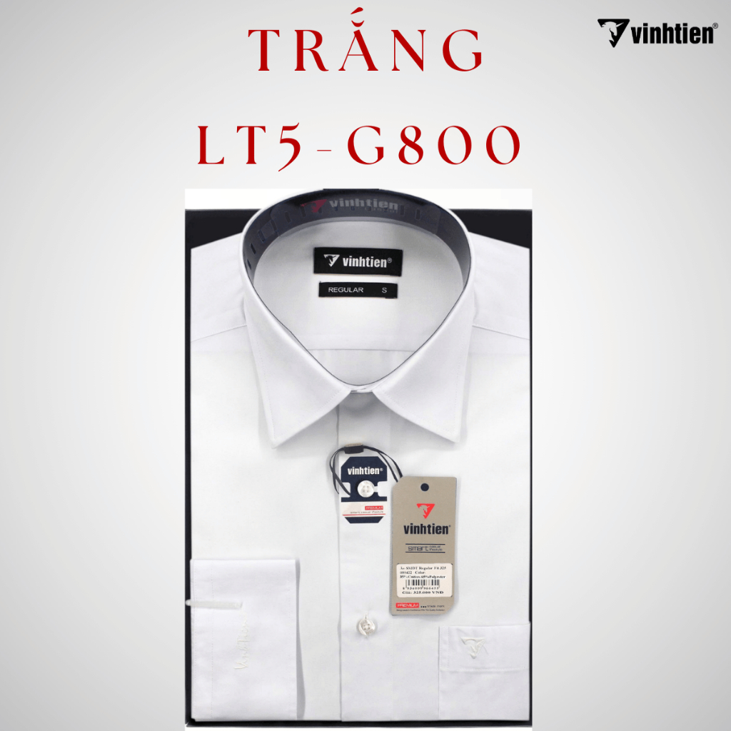 Áo Sơ Mi Nam Dài Tay Trơn Màu Vạt Bầu Form Regular Vĩnh Tiến 430 - Giỏ 2