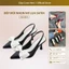 Dép Cao Gót Nữ 8cm Mũi Nhọn Nơ Lụa Satin Cone Heel – Thiết Kế Thanh Lịch, Tôn Dáng Sang Trọng