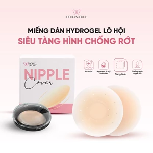 Miếng Dán Ngực Tàng Hình Hydrogel Lô Hội Không Viền DOLLYSECRET Chống Rớt Tái Sử Dụng