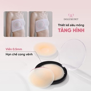 [COMBO] Miếng Dán Ngực Tàng Hình Hydrogel Lô Hội Không Viền DOLLYSECRET Chống Rớt Tái Sử Dụng
