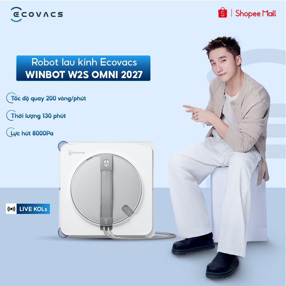 Robot lau kính Ecovacs Winbot W2S Omni