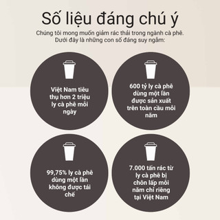 Ly Vỏ Lụa Cà Phê AirX Coffee - Ly Uống Cà Phê Tái Chế Thân Thiện Môi Trường - Ly Libery 480ml