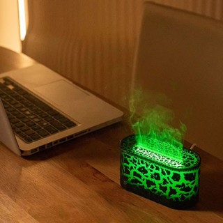 Máy Xông Tinh Dầu Ngọn Lửa 3D, Máy Tạo Ẩm Siêu Âm Chống Khô Da, Tự Ngắt Khi Hết Nước