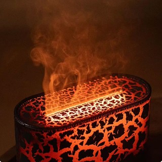 Máy Xông Tinh Dầu Ngọn Lửa 3D, Máy Tạo Ẩm Siêu Âm Chống Khô Da, Tự Ngắt Khi Hết Nước