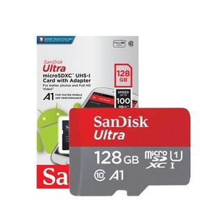 Thẻ nhớ MicroSDXC SanDisk Ultra A1 128GB 800x U1 đọc 140MB/s, ghi 35MB/s hỗ trợ video 2K (Đỏ)