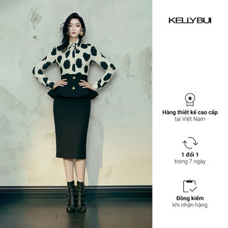 [KELLYBUI] Áo sơ mi lụa hoạ tiết dài tay thiết kế cao cấp sang trọng, lịch sự.