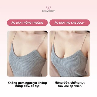 Áo Dán Ngực Dáng Xoài Độn Ngực Tạo Khe DOLLYSECRET Chống Tụt Tái Sử Dụng Nhiều Lần