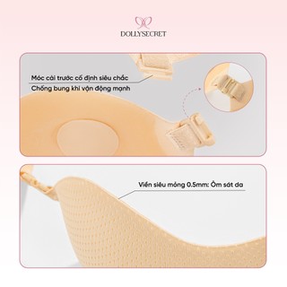 Áo Dán Ngực Dáng Xoài Độn Ngực Tạo Khe DOLLYSECRET Chống Tụt Tái Sử Dụng Nhiều Lần