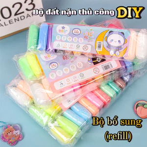 Đất nặn Deli 12/24 màu kháng khuẩn Túi zip refill Đồ chơi trẻ em DIY an toàn Quà tặng sinh nhật