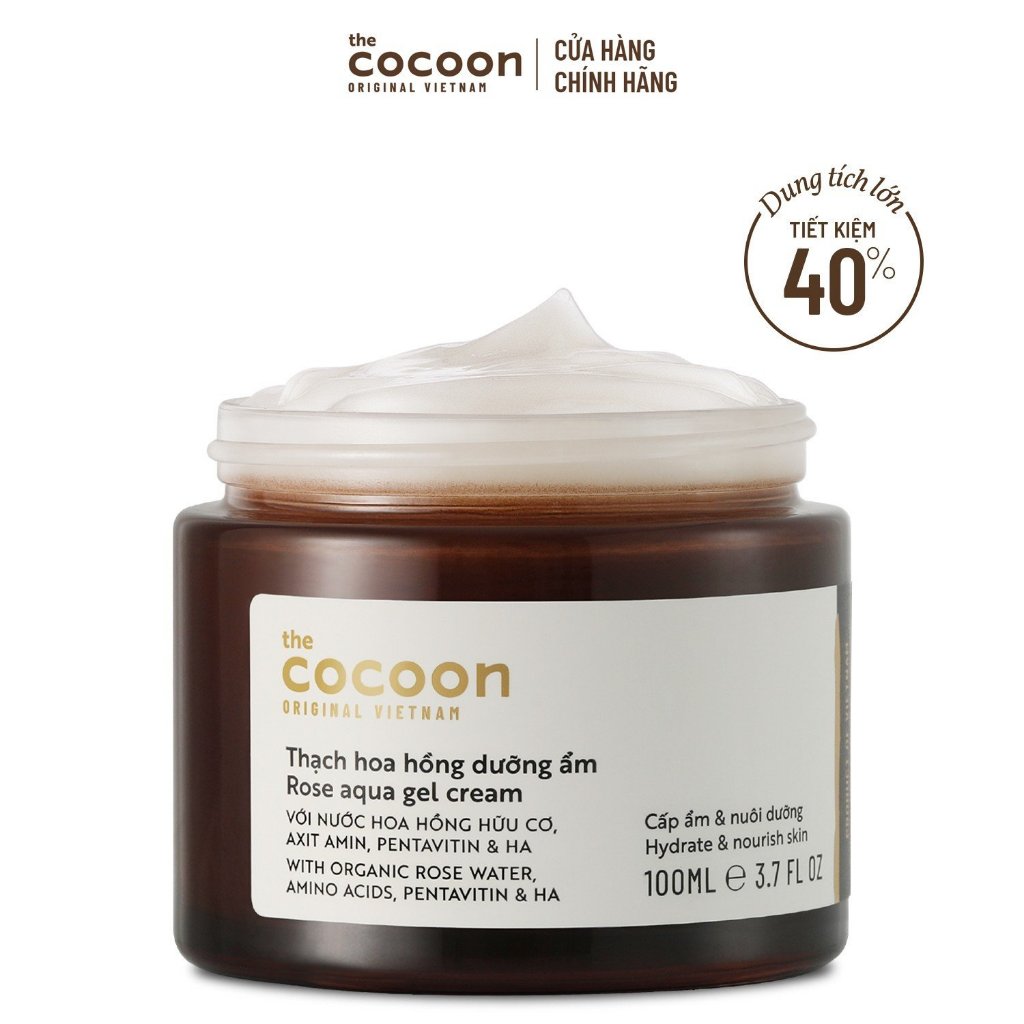 [MUA 2 GIẢM 40%] Combo Thạch hoa hồng 100ml + Nước sen Hậu Giang Cocoon 310ml